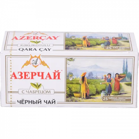 Чай Азерчай 25 шт. чорн. з чебрецем