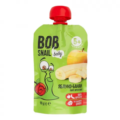 Пюре Равлик Боб 90 г д/пак. Яблуко-банан