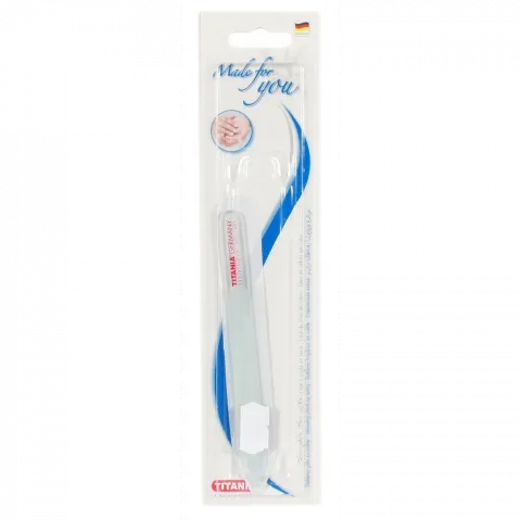 Пилка манікюрна д/нігтів Titania скляна двостор. 14х1,2 см х3 мм 1250