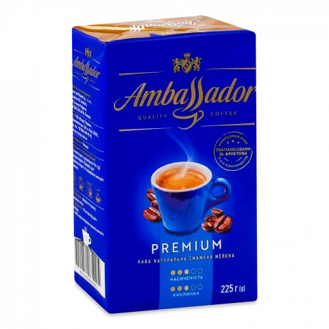 Кава Ambassador 225 г мел. Premium