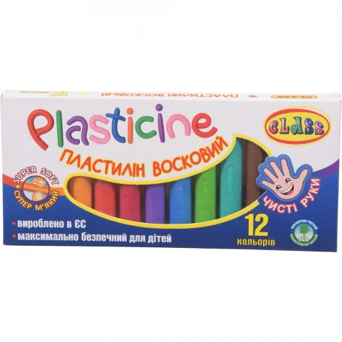 Пластилін Class Чисті руки 12 шт. ECO 7627 200 г