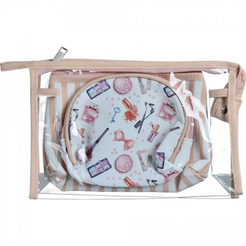 Косметичка прозора, 3шт. в наборі 25,5176см  арт. 11240-2 И878