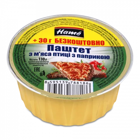 Паштет Hame 100+30 г М`ясо птаха з паприкою