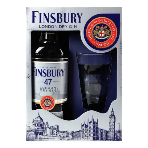 Набір Джин Finsbury Платінум 0,7 л + стакан