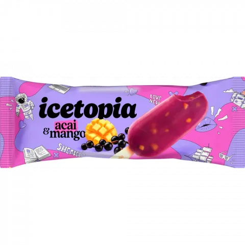 Фрукт.лід ICETOPIA Ягод.асаї/Маракуя на пал.70гИ676(Литва)