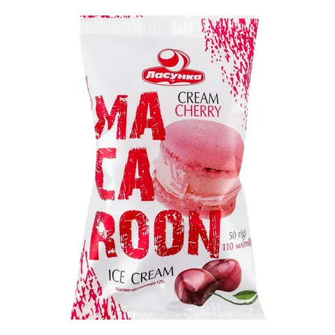 Морозиво Ласунка 50 г Макарун Cream-cherry