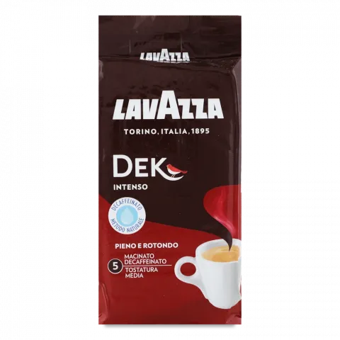 Кава Lavazza 250 г мел. Dek Intenso б/кофеїну (Італія)
