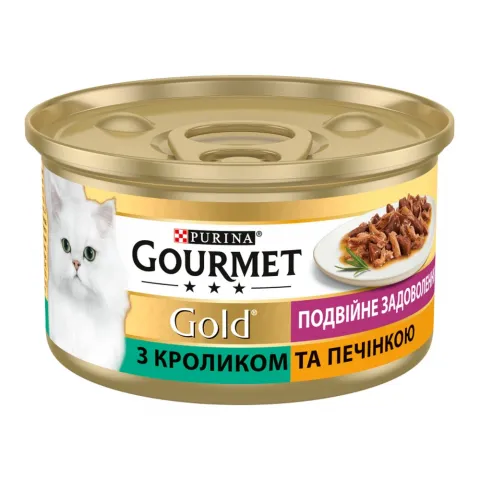 Корм д/котів Гурме Голд 85 г з/б Кролик, печінка