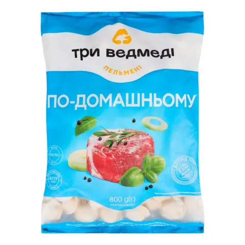 Пельмені Три Ведмеді 800 г по-домашньому