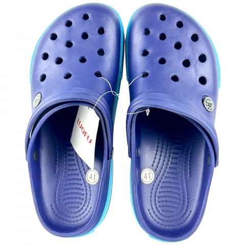 Взуття літнє Luofu чол. (сабо) F2133-13 темно-синє (блакитна полоска) И464