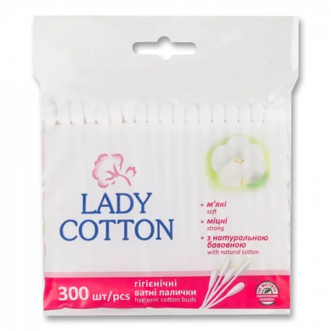 Ватні пал. Lady Cotton 300 шт. п/е