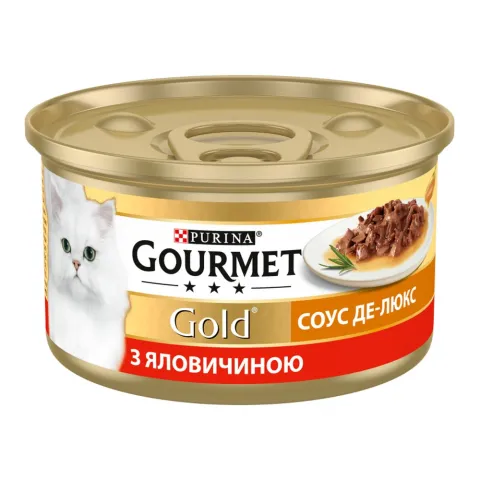 Корм д/котів Гурме Голд 85 г з/б Соус де Люкс з яловичиною