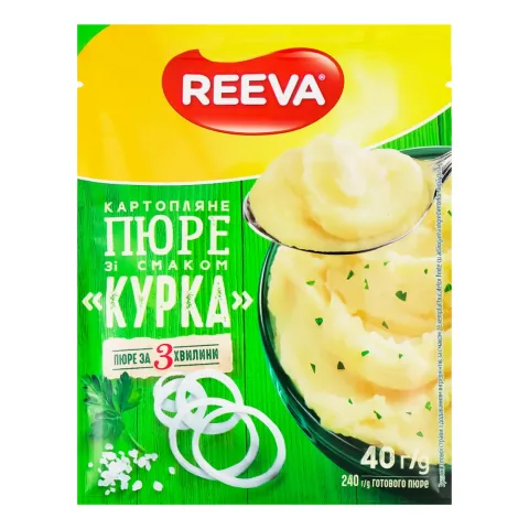 Пюре картопл. Reeva 40 г зі смаком курки
