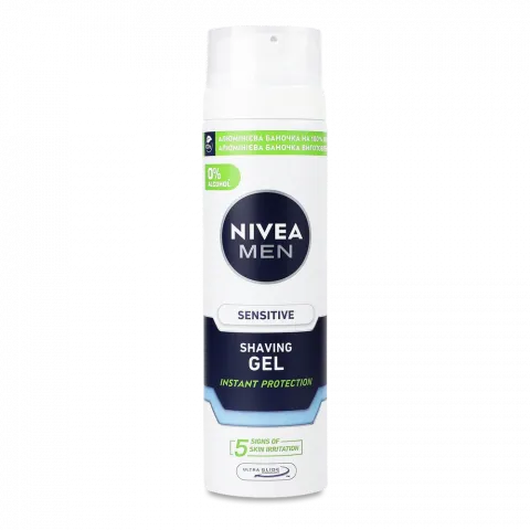 Гель д/гоління Nivea 200 мл Миттєвий захист д/чутлив. шкіри 81740