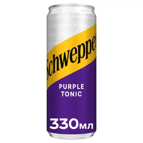 Напій б/алк. Швепс 0,33 л з/б Purple Tonic