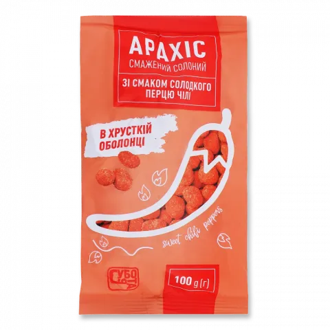 Арахіс Субота 100 г пак. хруст. обол. солодкий перець чилі
