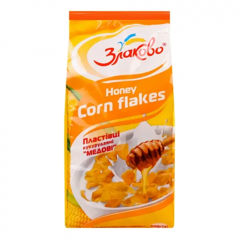 Сухий сніданок Злаково Пластівці 300 г Медові глазур.