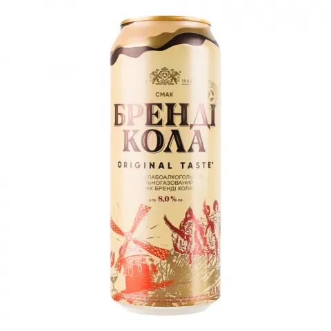Коктейль сл./алк. Оболонь 0,5 л з/б Бренді Кола