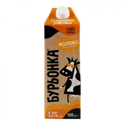 Молоко Бурьонка 1,5 л 3,2 т/п