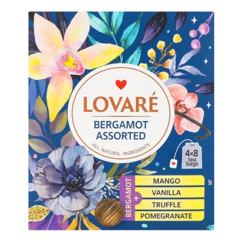 Чай Lovare 32 шт. чорн. Bergamot Assorted