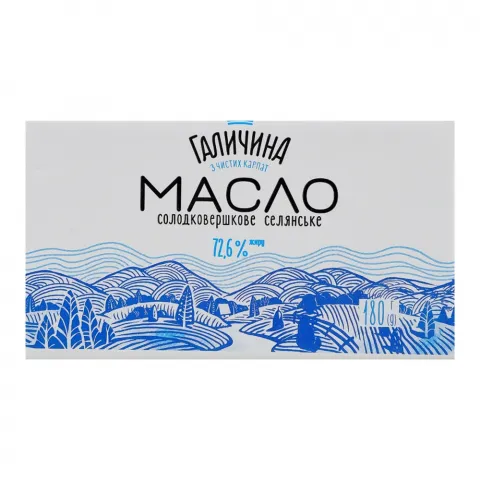 Масло Галичина 72,6 180 г Селянське