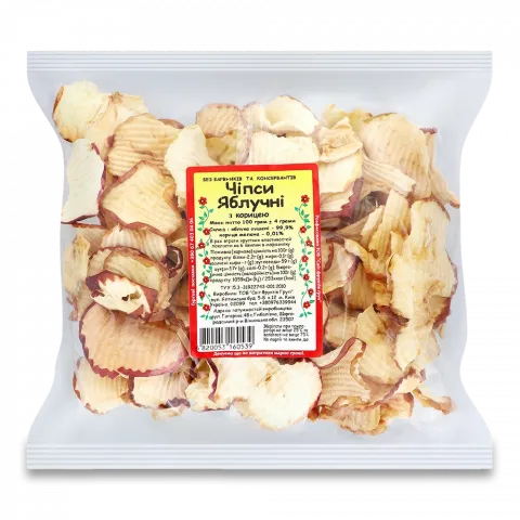 О..Чіпси яблучні з корицею 0,1 кг