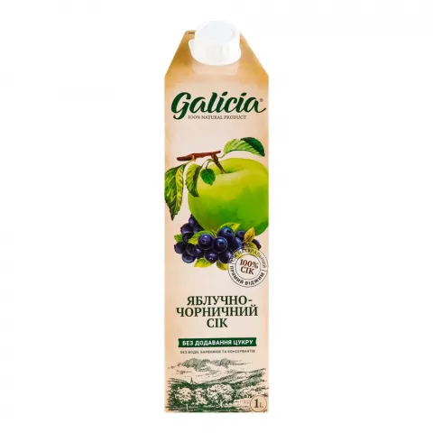 Сік Galicia 1 л Яблучно-чорничний