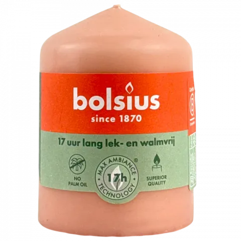 Свіча Bolsius 80/58 рожева 17 год. арт. 103614066904