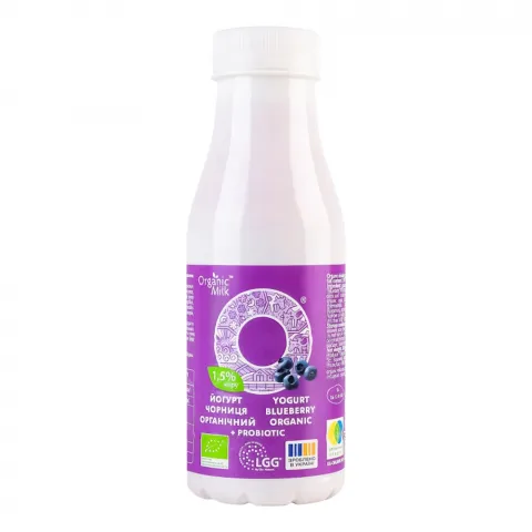Йогурт Organic Milk 2,5 280 г питний органічний Чорниця