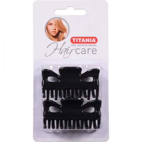 Зажим д/волосся Titania 2 шт. 6 см чорний 8020/2