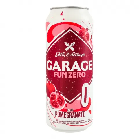 Пиво Garage 0,5 л з/б б/алк. Pomegranate fun zero 0