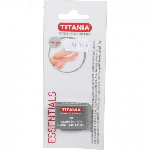 Леза педикюрні Titania 10 шт. блістер 3100