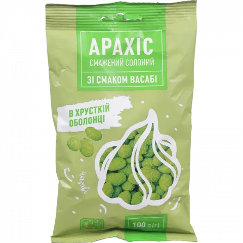 Арахіс Субота 100 г пак. хруст. обол. васабі