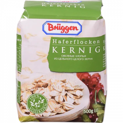 Пластівці Bruggen 500 г пак. Вівсяні цільнозернові