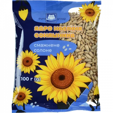 Ядро соняшника Єврогруп 100 г смажене солоне