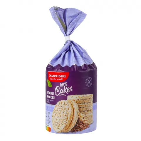 Хлібці Жменька 100 г рисові з насінням льону