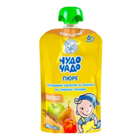 Пюре Чудо-Чадо 90 г д/пак. фрукт. салат з печ. та злаками