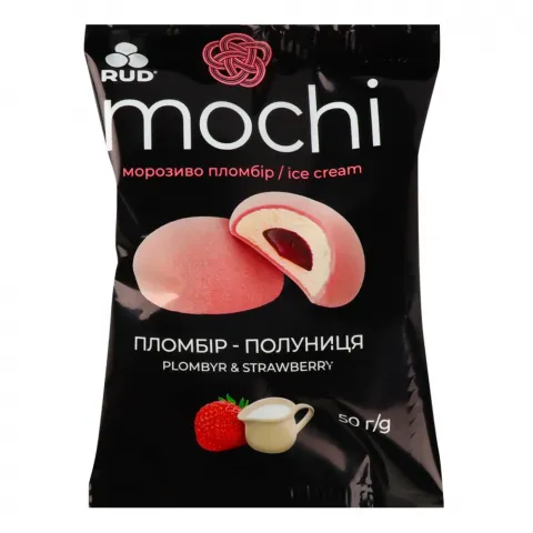 Десерт Рудь Mochi 50 г Пломбір-полуниця