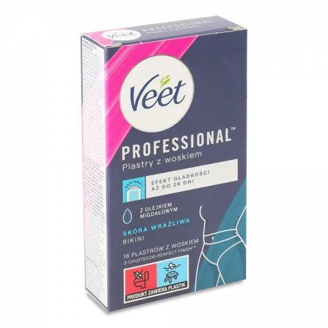 Смужки д/депіляції Veet Professional 16 шт. воскові д/чутливої шкіри бікіні та пахв