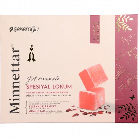 Лукум MINNETTAR 300 г зі смаком троянди (Туреччина) И158