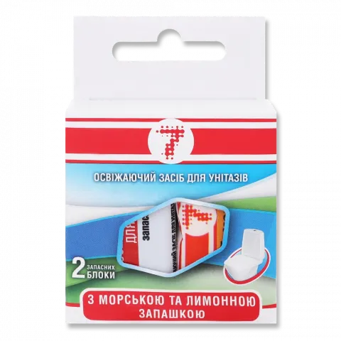 Освіж. д/унітазу 7` запаска 2 шт. Лимон-море`