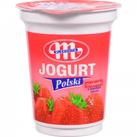 Йогурт Mlekovita 2,5 350 г Польський полуничний (Польща)