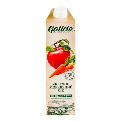 Сік Galicia 1 л Яблучно-морквяний