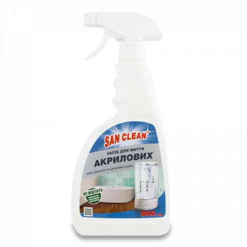 Засіб Сан Клін 500 мл д/акрил. ванн з пульв.