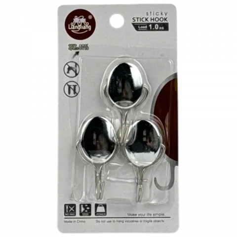 Гачки набір 3 шт.пласт. колор. арт. 8118 И007