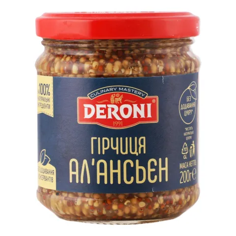 Гірчиця Deroni 200 г Традиційний И812 (Болгарія)