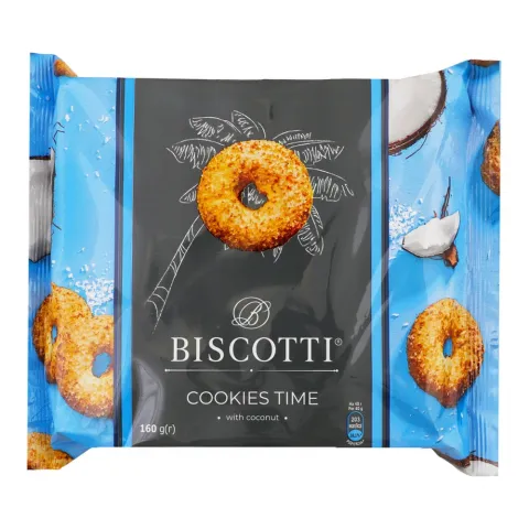 Печ Biscotti 160 г Кукіс тайм з кокосом
