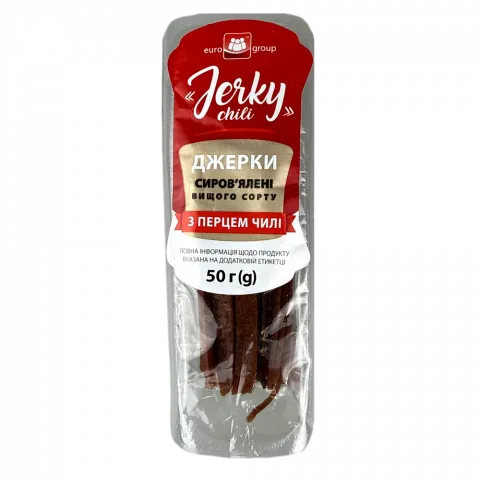 Джерки Єврогруп 50 г з перцем чілі