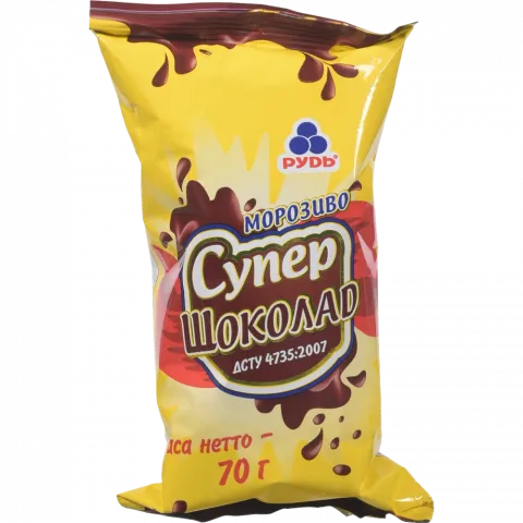Морозиво Рудь 70 г ваф. стак. Супер шоколад