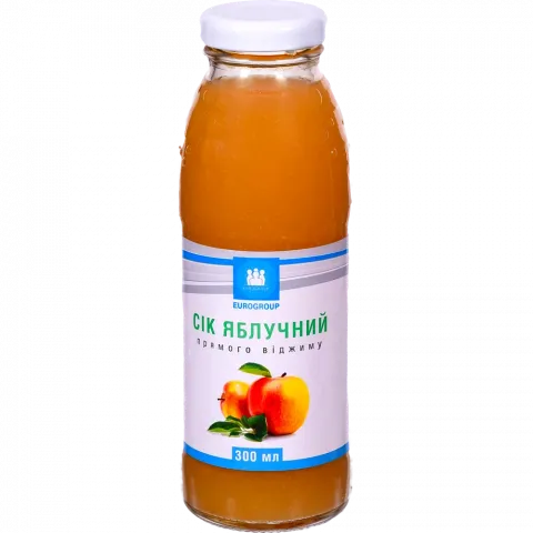 Сік Єврогруп 0,3 л Яблучний прямого віджиму